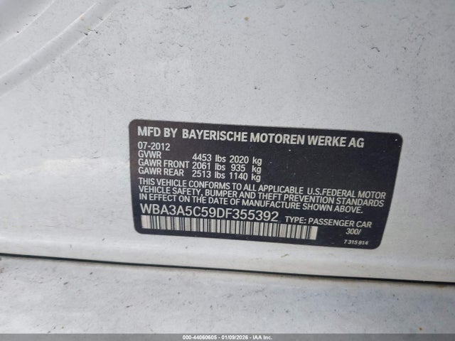 Aukcja sprzedaży 2013 Bmw 328i, vin: WBA3A5C59DF355392, numer aukcji: 44060605