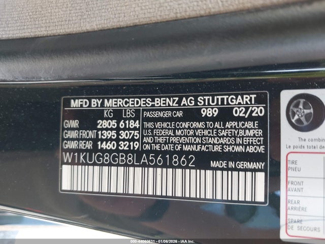 2020 MERCEDES-BENZ S 560 W1KUG8GB8LA561862 Photo 8