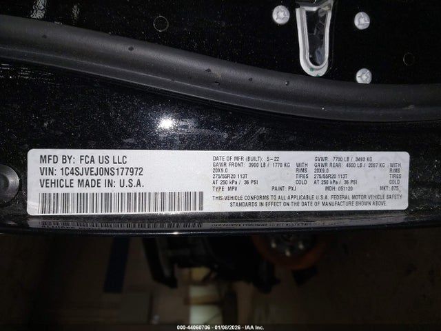 2022 JEEP GRAND WAGONEER 1C4SJVEJ0NS177972 Photo 8