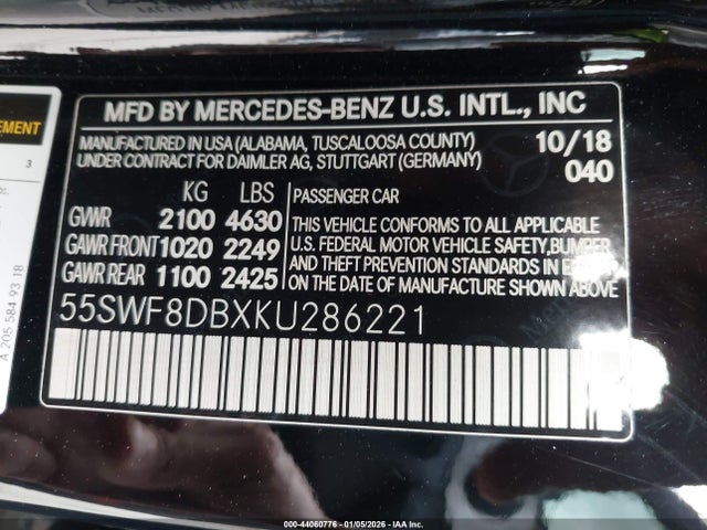 2019 MERCEDES-BENZ C 300 55SWF8DBXKU286221 Photo 8