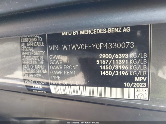 2023 MERCEDES-BENZ METRIS W1WV0FEY0P4330073 Photo 8