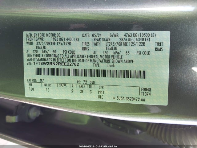 Ford F-250 Xl 2024 1FT8W2BN2REE22762 Image 9
