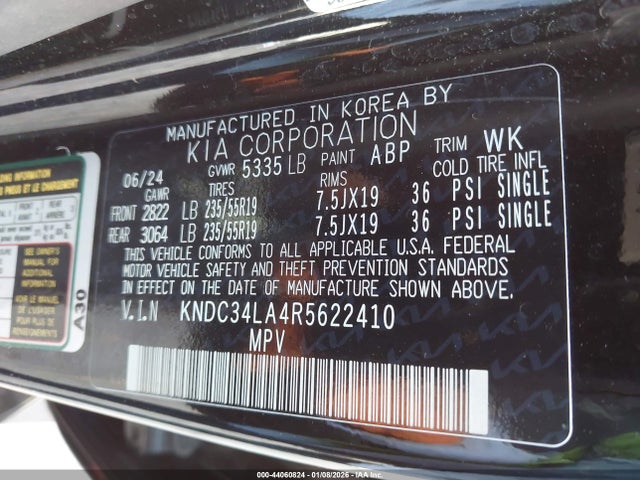 KNDC34LA4R5622410 KIA Ev6 Wind