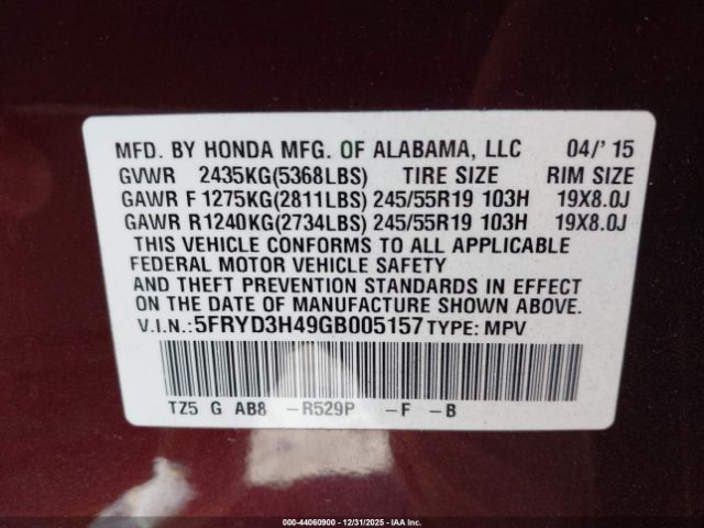 2016 ACURA MDX 5FRYD3H49GB005157 Photo 8