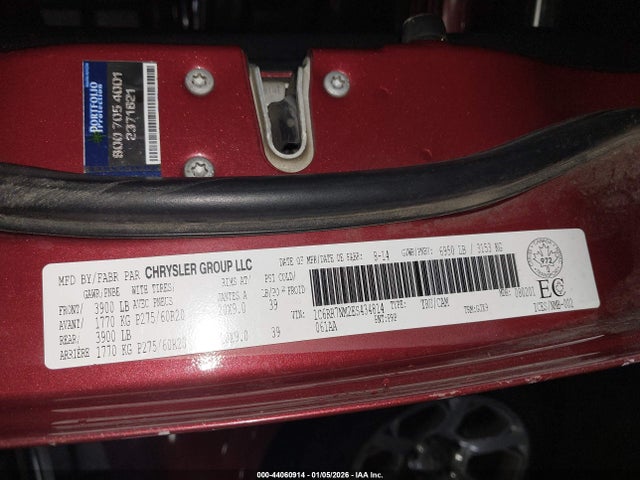 2014 Ram 1500 Laramie მანქანა იყიდება აუქციონზე, vin: 1C6RR7NM2ES434814, აუქციონის ნომერი: 44060914