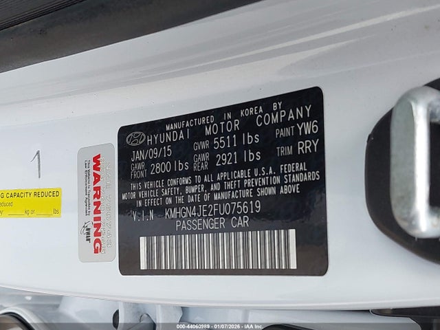 2015 HYUNDAI GENESIS KMHGN4JE2FU075619 Photo 8