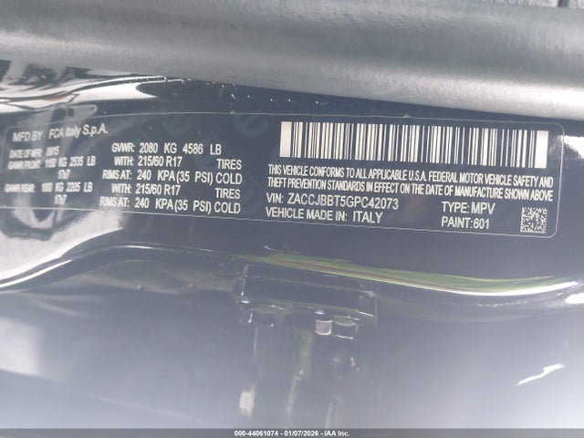 Aukcja sprzedaży 2016 Jeep Renegade Latitude, vin: ZACCJBBT5GPC42073, numer aukcji: 44061074