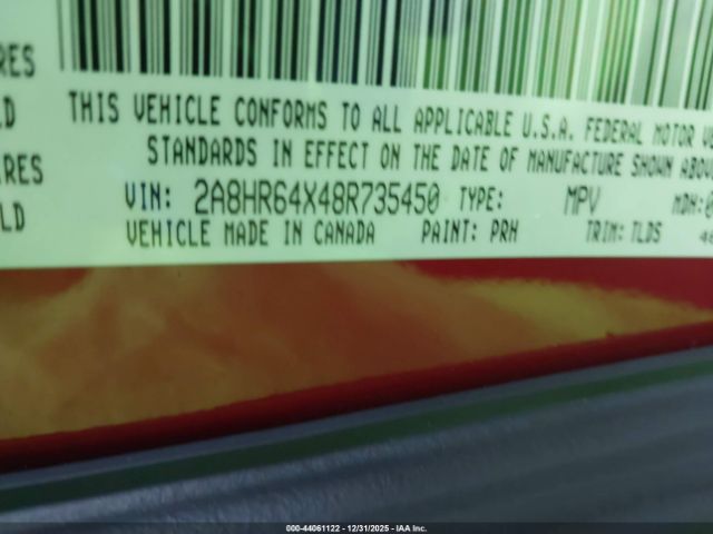 2008 CHRYSLER TOWN & COUNTRY 2A8HR64X48R735450 Photo 8