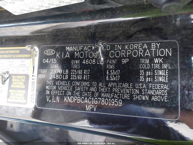 KNDPBCAC1G7801959 KIA Sportage Lx