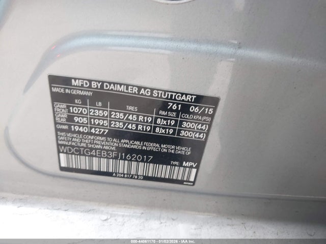 2015 MERCEDES-BENZ GLA 250 WDCTG4EB3FJ162017 Photo 8