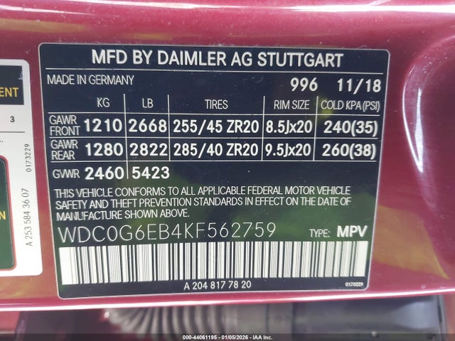 2019 MERCEDES-BENZ AMG GLC 43 WDC0G6EB4KF562759 Photo 8