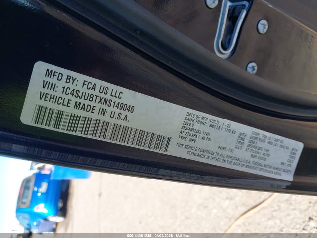 Продаж на аукціоні авто 2022 Jeep Wagoneer Series Ii 4x2, vin: 1C4SJUBTXNS149046, номер лоту: 44061235