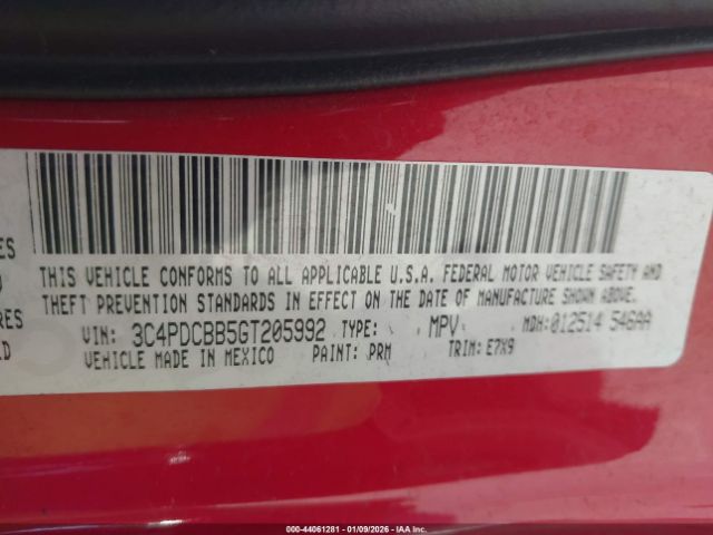 2016 DODGE JOURNEY 3C4PDCBB5GT205992 Photo 8