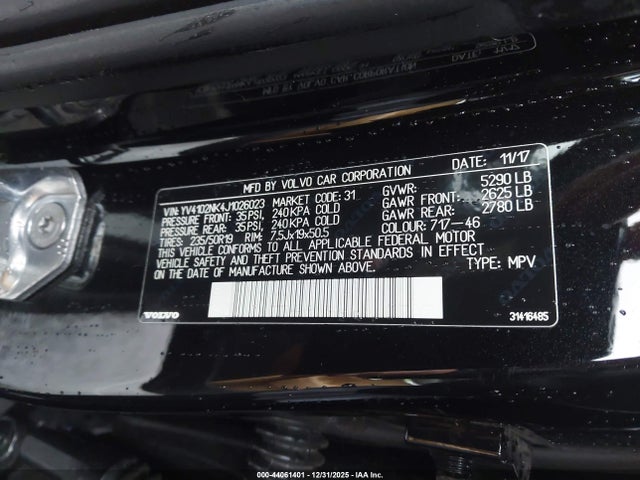 YV4102NK4J1026023 Volvo V90 Cross Country T5