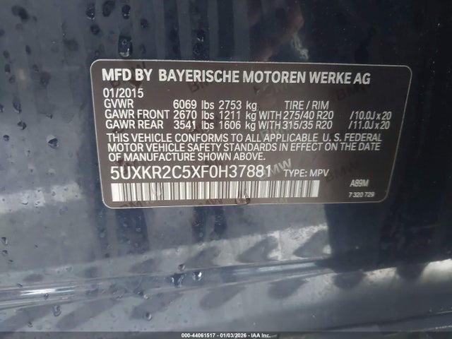 5UXKR2C5XF0H37881 BMW X5 Sdrive35i