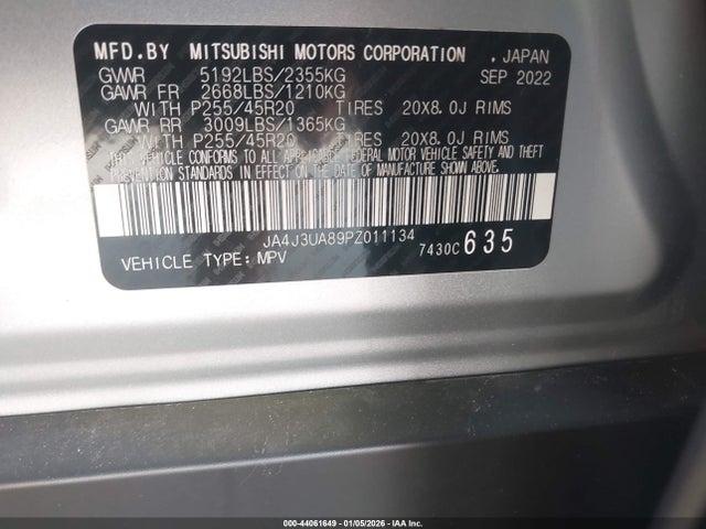2023 MITSUBISHI OUTLANDER JA4J3UA89PZ011134 Photo 8