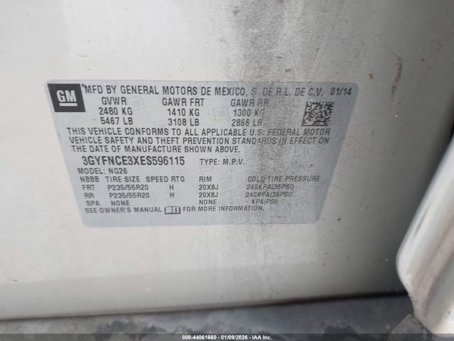 2014 CADILLAC SRX 3GYFNCE3XES596115 Photo 8