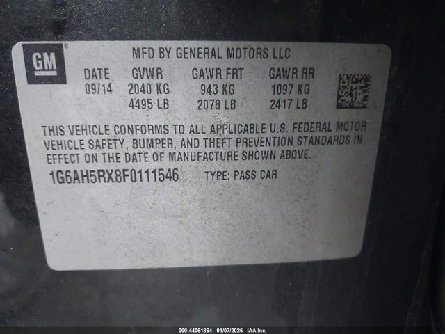 2015 CADILLAC ATS 1G6AH5RX8F0111546 Photo 8