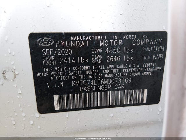 KMTG74LE6MU073169 Genesis G70 3.3t Rwd