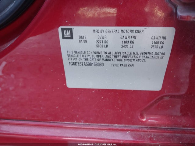 2009 CADILLAC STS 1G6DZ67A590168080 Photo 8