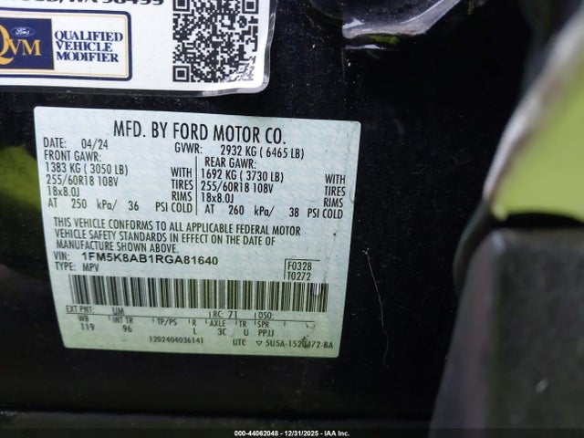 1FM5K8AB1RGA81640 Ford Police Interceptor Utility