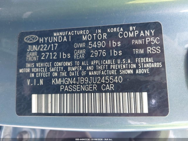 KMHGN4JB9JU245540 Genesis G80 3.3t Sport