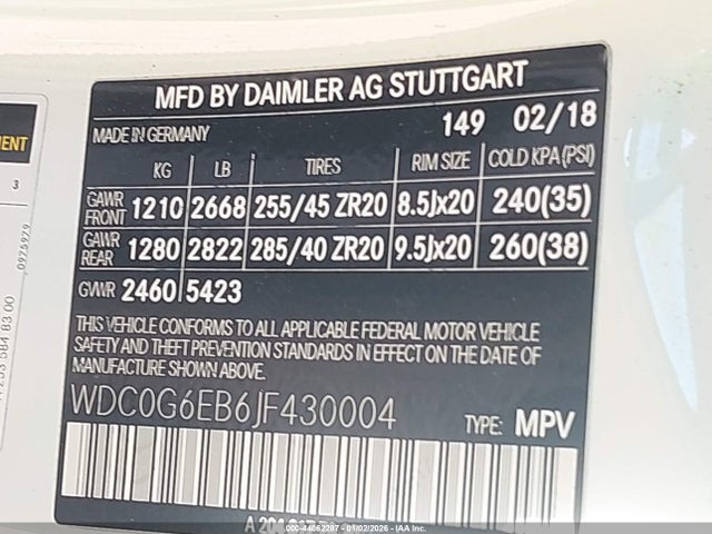 2018 MERCEDES-BENZ AMG GLC 43 WDC0G6EB6JF430004 Photo 8