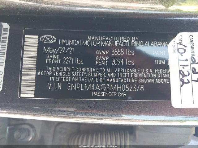 2021 HYUNDAI ELANTRA 5NPLM4AG3MH052378 Photo 8