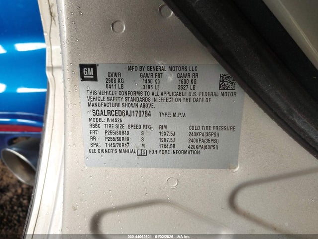 Aukcja sprzedaży 2010 Buick Enclave 2xl, vin: 5GALRCED6AJ170764, numer aukcji: 44062501