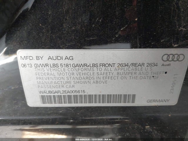 2014 AUDI S4 WAUBGAFL2EA005615 Photo 8