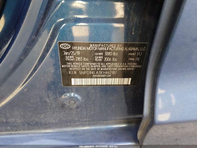 2019 HYUNDAI ELANTRA 5NPD94LA3KH462187 Photo 8