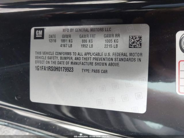 2017 CHEVROLET CAMARO 1G1FA1RS0H0179923 Photo 8