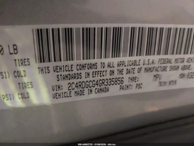 2016 DODGE GRAND CARAVAN 2C4RDGCG4GR335856 Photo 8