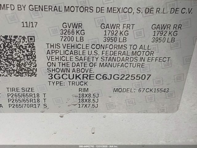 2018 CHEVROLET SILVERADO 1500 3GCUKREC6JG225507 Photo 8