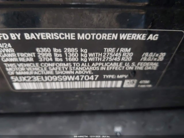 5UX23EU09S9W47047 BMW X5 Xdrive40i