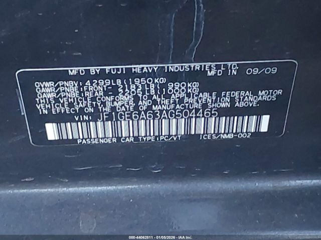 2010 SUBARU IMPREZA JF1GE6A63AG504465 Photo 8