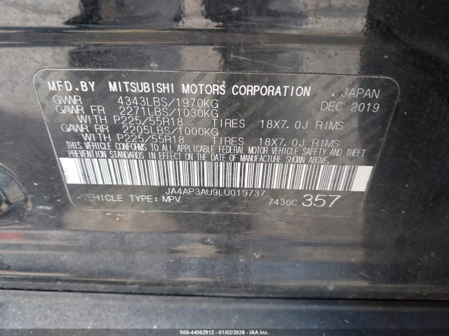 2020 MITSUBISHI OUTLANDER SPORT JA4AP3AU9LU019737 Photo 8