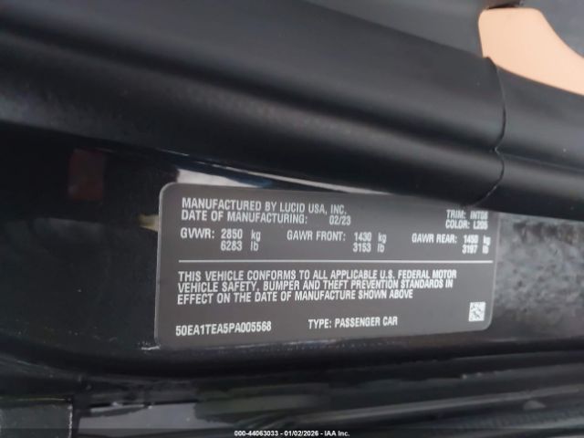 2023 LUCID AIR 50EA1TEA5PA005568 Photo 8