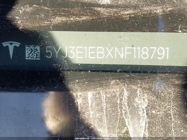 2022 TESLA MODEL 3 5YJ3E1EBXNF118791 Photo 8