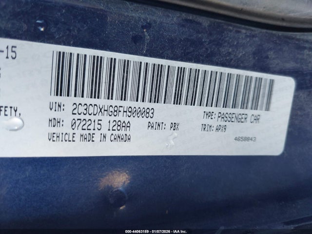 Dodge Charger Sxt 2015 2C3CDXHG8FH900083 Image 9
