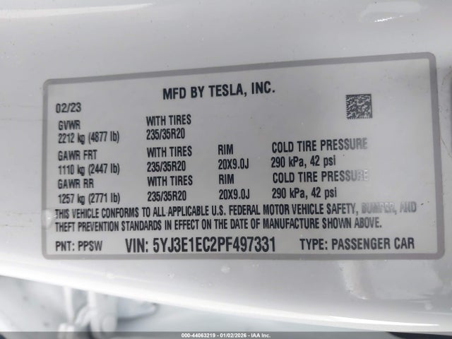2023 TESLA MODEL 3 5YJ3E1EC2PF497331 Photo 8
