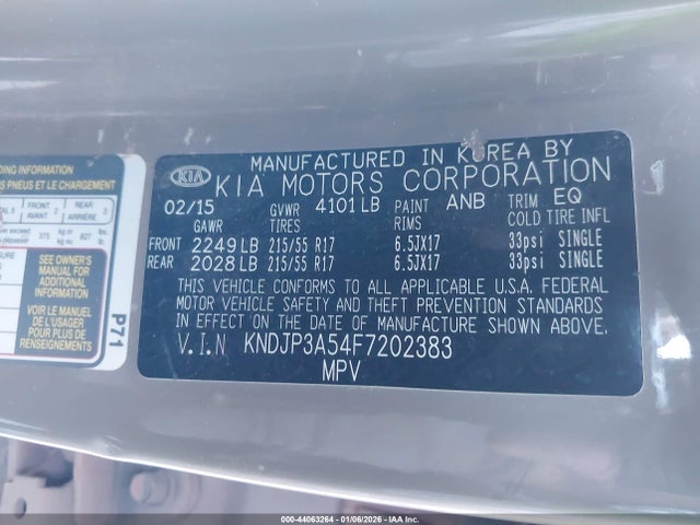 Aukcja sprzedaży 2015 Kia Soul +, vin: KNDJP3A54F7202383, numer aukcji: 44063264