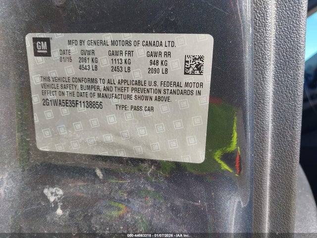 2G1WA5E35F1138856 Chevrolet Impala Limited Ls