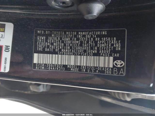 Toyota Corolla S Plus 2014 5YFBURHE7EP158530 Image 9