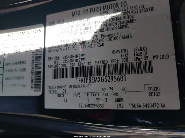 1FATP8EMXG5295601 Ford Mustang V6