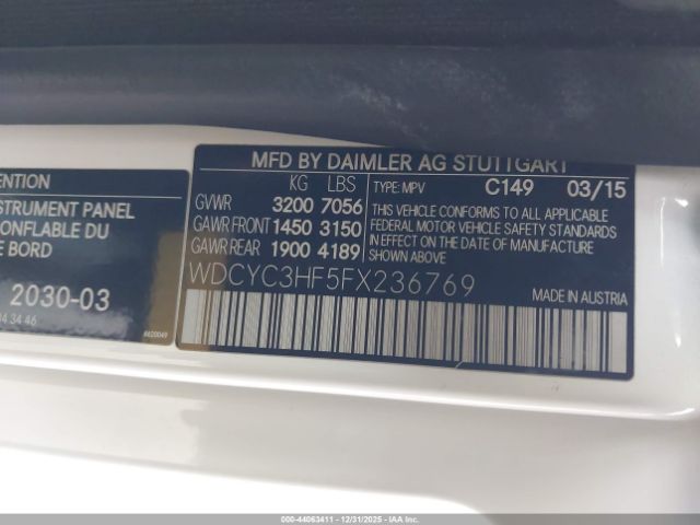 2015 MERCEDES-BENZ G 550 WDCYC3HF5FX236769 Photo 8