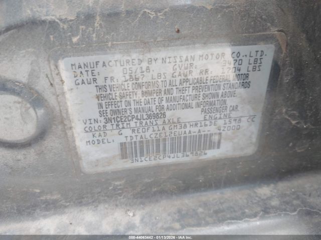 2018 NISSAN VERSA NOTE 3N1CE2CP4JL369826 Photo 8