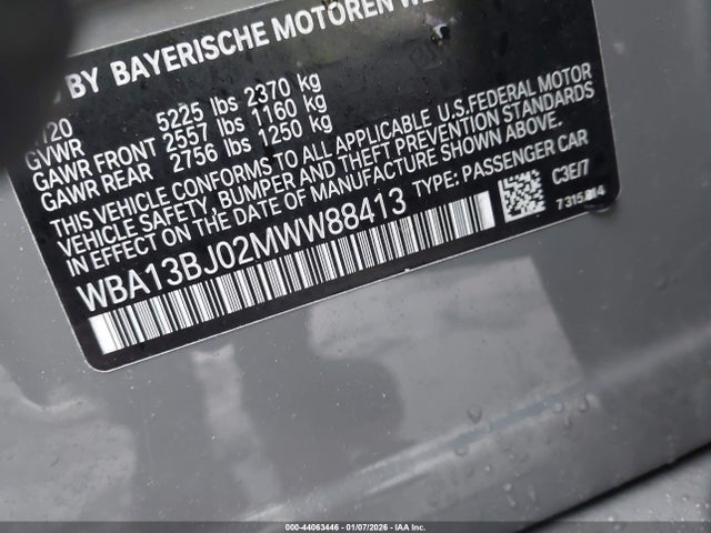 Продаж на аукціоні авто 2021 Bmw 530i Xdrive, vin: WBA13BJ02MWW88413, номер лоту: 44063446