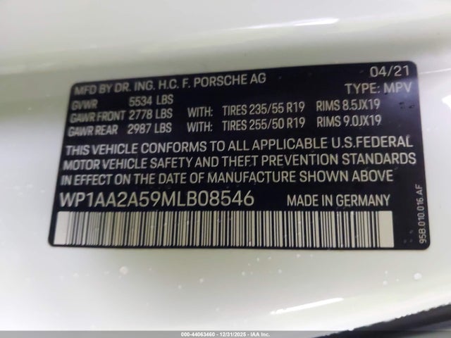 2021 PORSCHE MACAN WP1AA2A59MLB08546 Photo 8