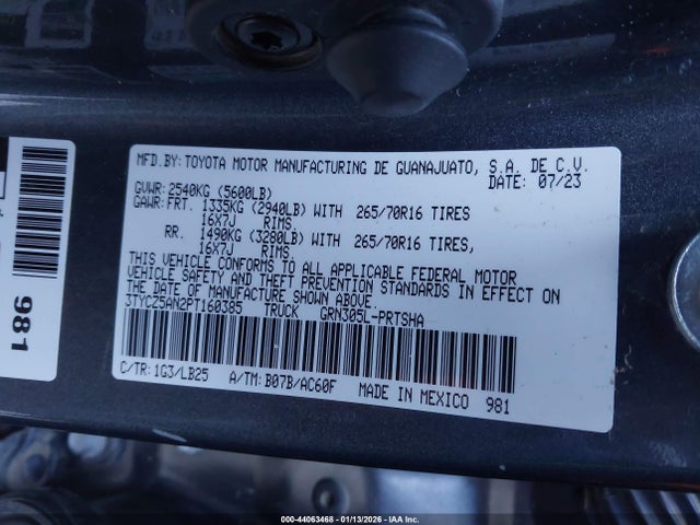 3TYCZ5AN2PT160385 Toyota Tacoma Trd Pro